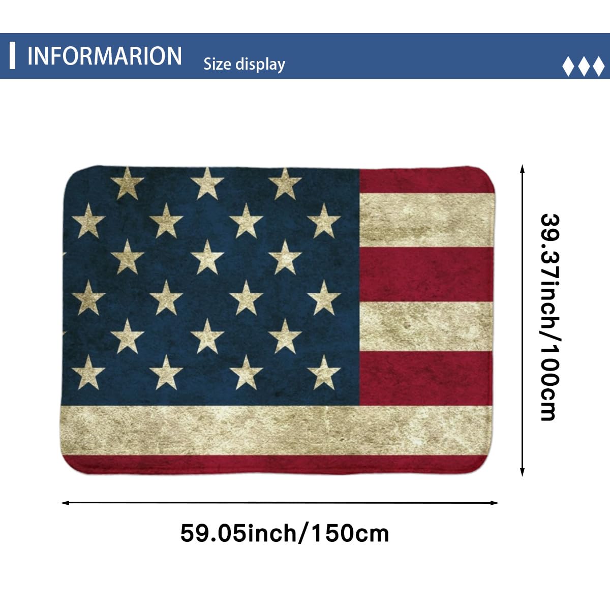 Amazon｜カーペット アメリカ国旗 星条旗 ラグマット 100×150cm 絨毯