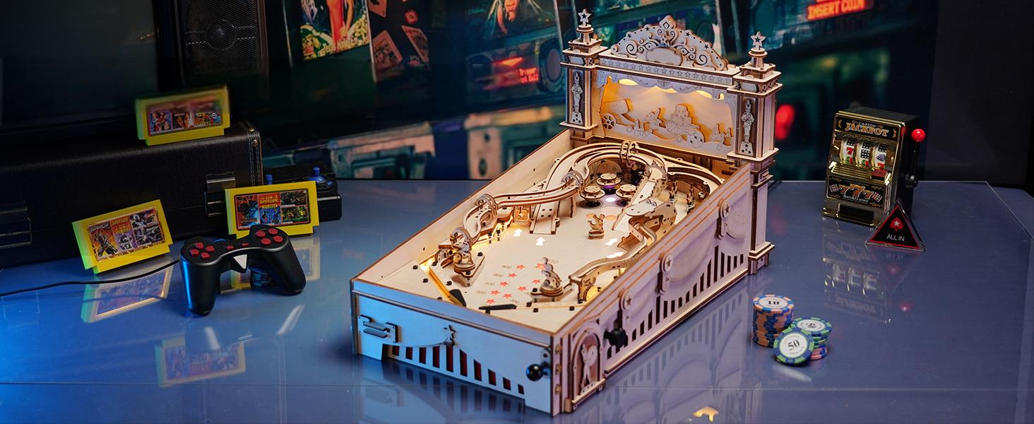 Amazon | ROKR 3Dピンボールマシン 本格 DIY キット 革新的 屋内遊具