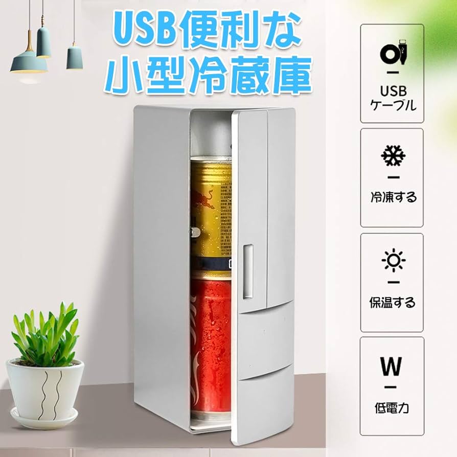 Amazon.co.jp: HANSHUMY 超ミニ冷蔵庫 家庭＆車載両用 ポータブル