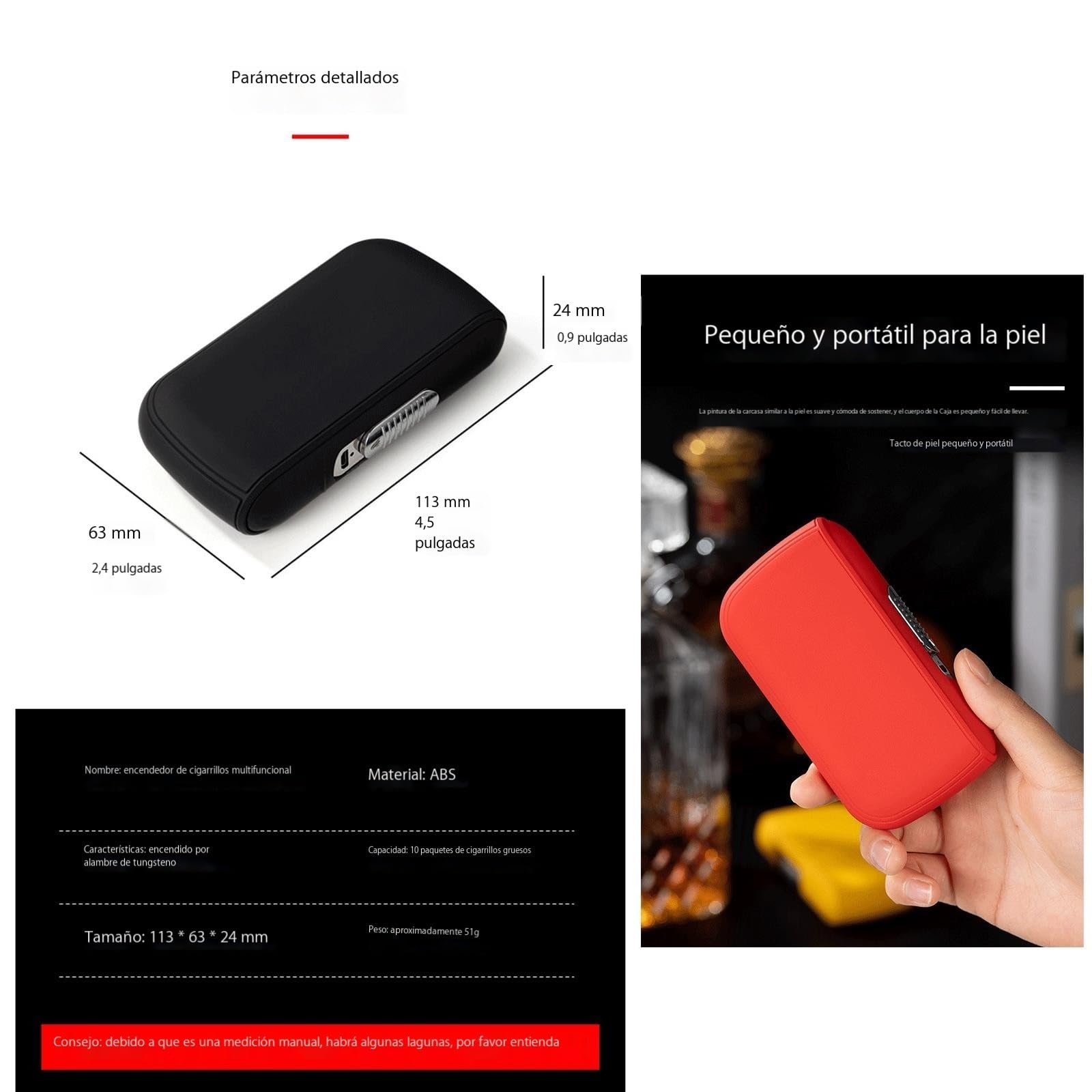 Amazon.co.jp: ライター付きミニシガレットケース、シガレットケースは