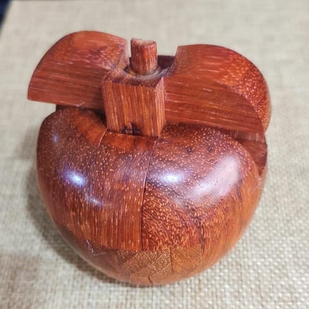 Amazon.com: Mahogany Apple Luban Lock Wooden Kong Ming Lock Brain