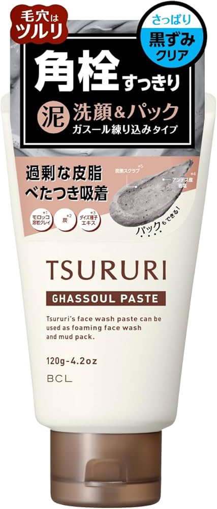 Amazon | ツルリ 洗顔ペースト ガスール 120g リニューアル 洗顔