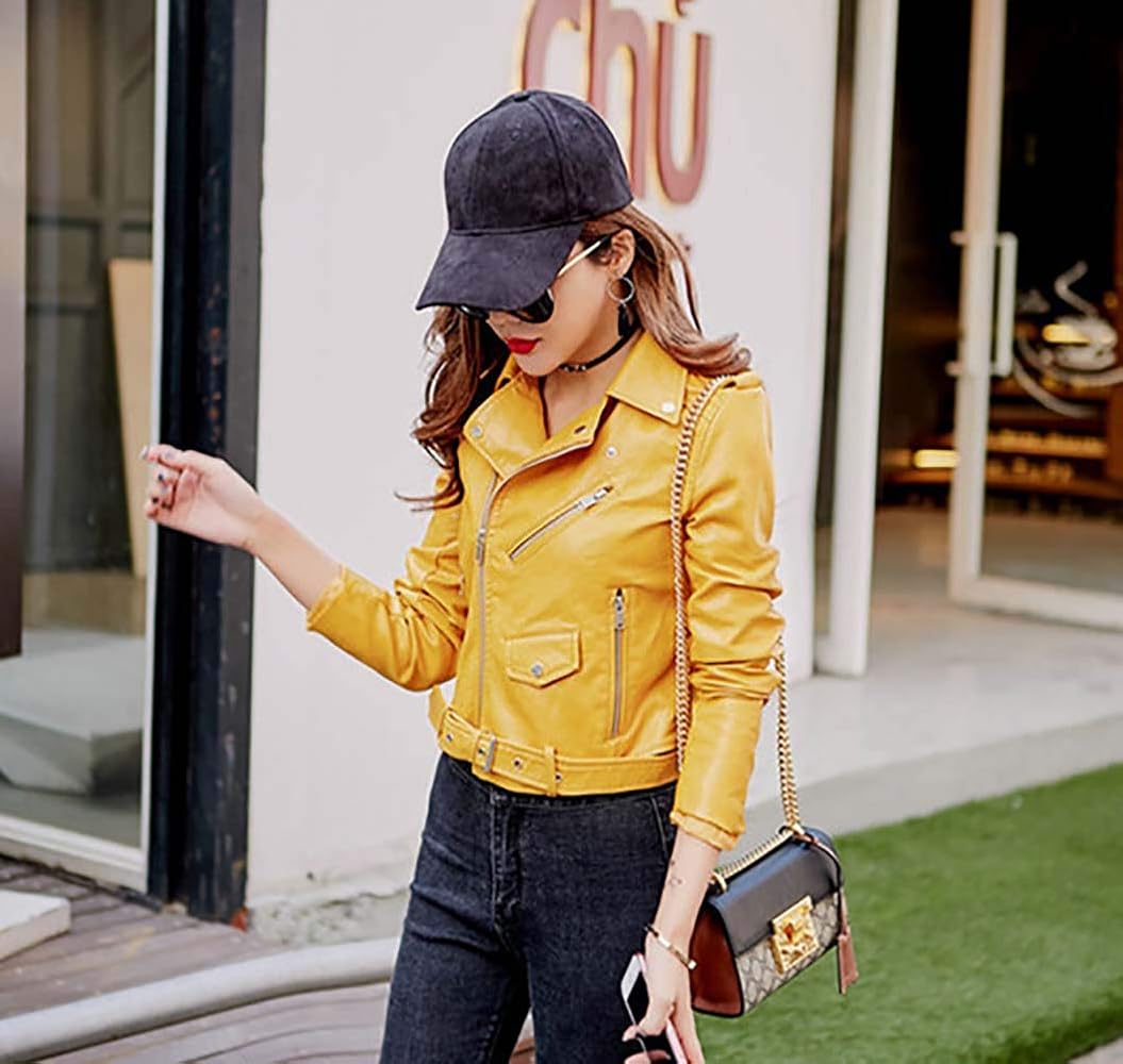 Amazon | [KanshaMingMa] アウター ライダースジャケット レディース