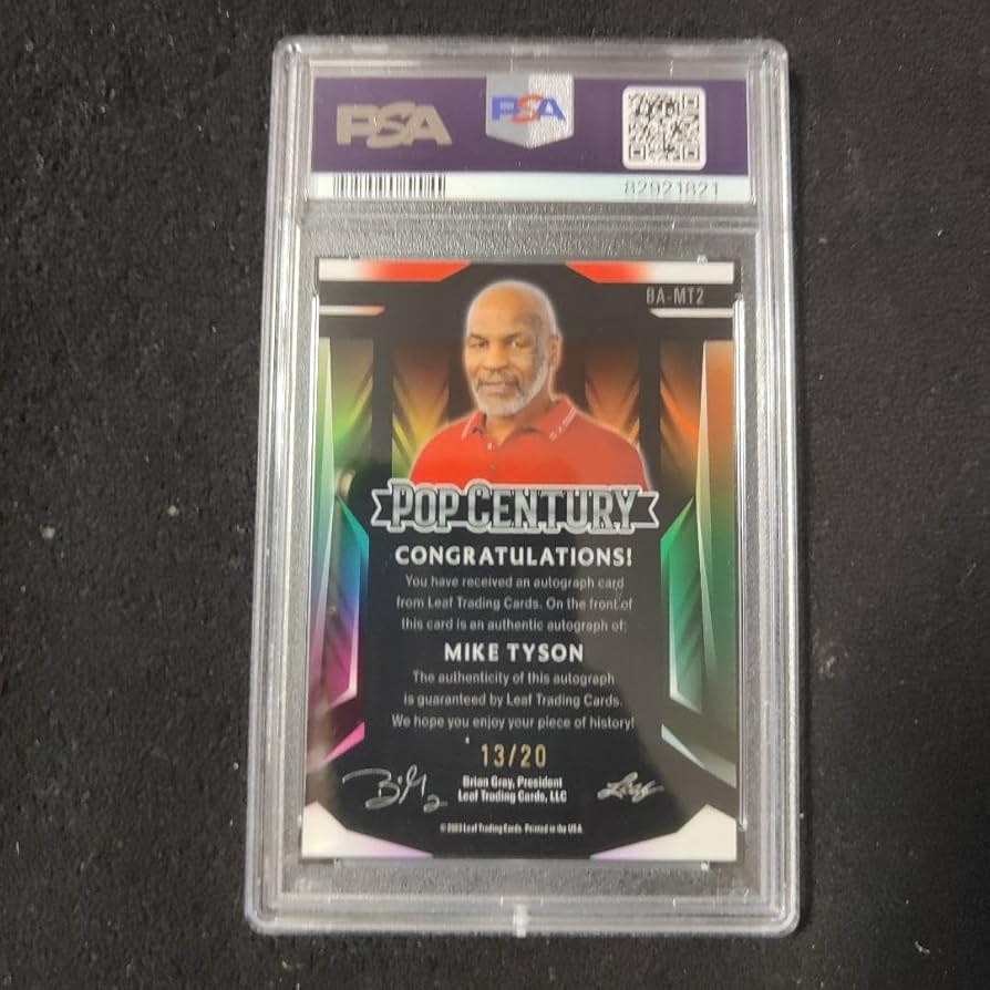 Amazon.co.jp: leaf pop century マイクタイソン サインカード psa10