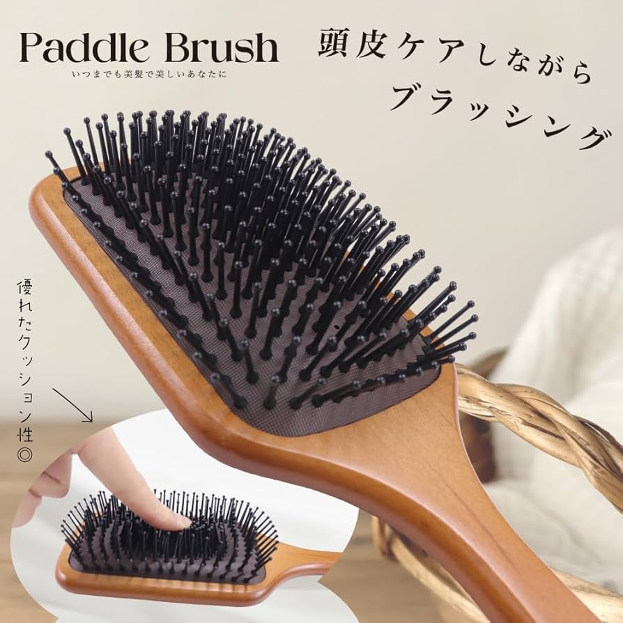 Amazon | Allseasons パドルブラシ L + ヘアブラシクリーナー/美容師