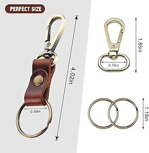 MY MEMORY Handmade Genuine Leather Key Chain,Universal Key Fob