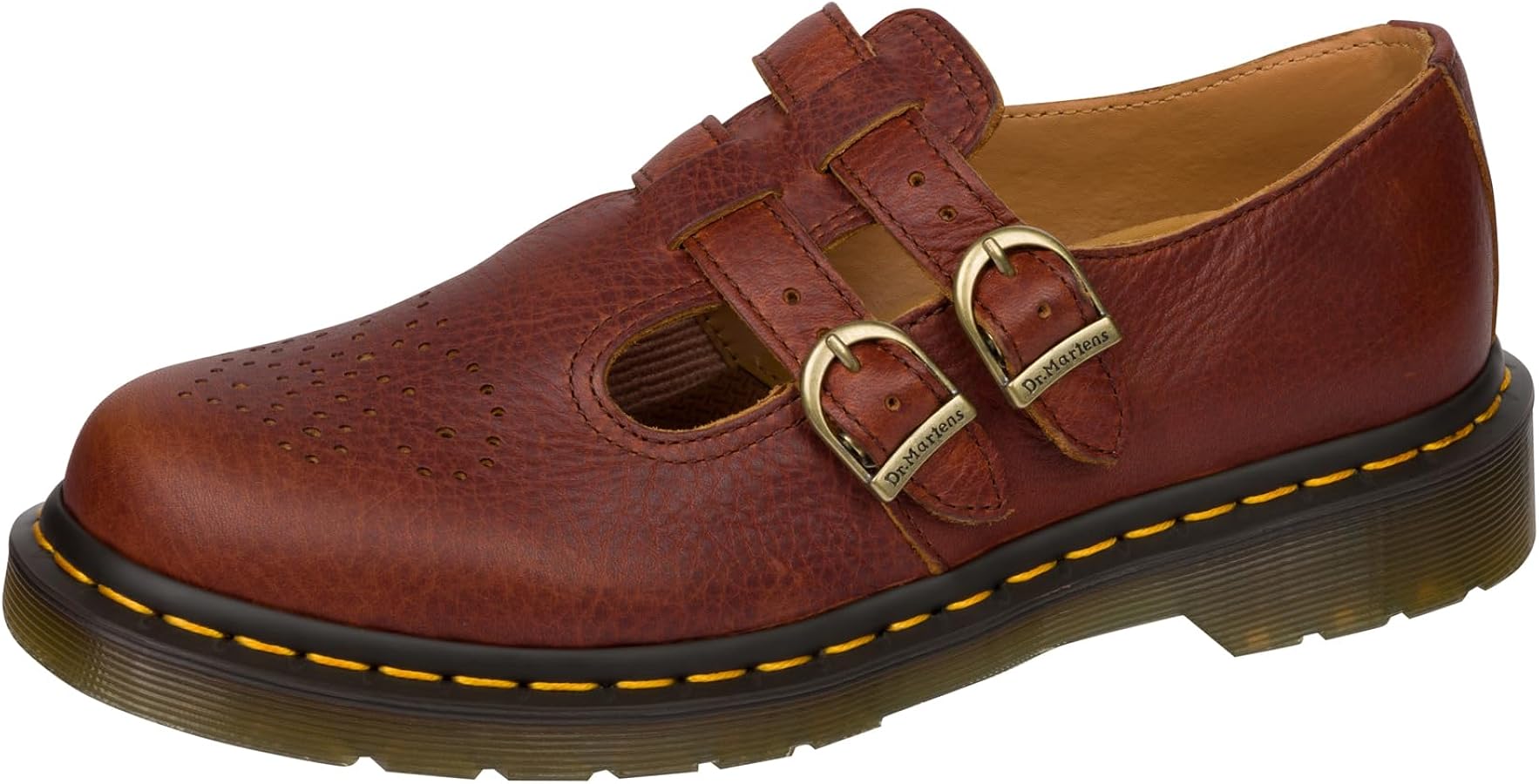 Dr. Martens Women's 8065 Mary Jane Flat, Cashew Ambassador, 6