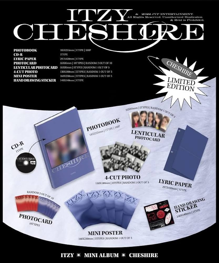 Amazon.com: ITZY [ CHESHIRE ] 6th Mini Album LIMITED EDITION : CDs