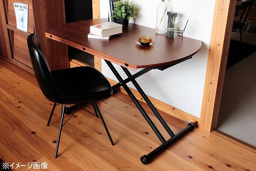 Amazon.co.jp: 大川家具 東馬 昇降テーブル ブラウン 120cm幅 アイルス
