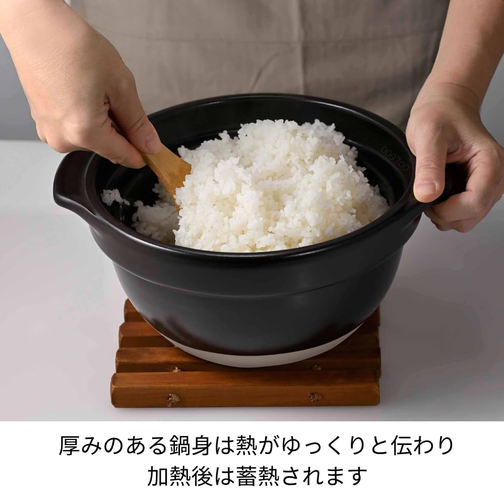 Amazon.co.jp: HARIO(ハリオ) フタがガラスのご飯釜 2~3合 中身が