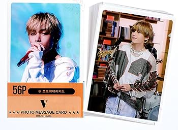 Amazon.co.jp: V テテ グッズ フォトメッセージカード 56枚 トレカ