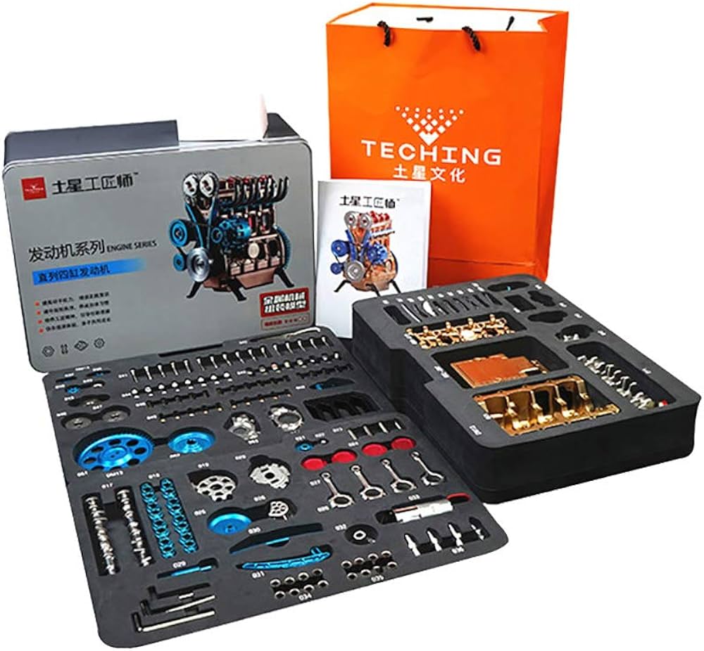 土星エンジン直列4気筒エンジンモデル フルメタル組み立てキット