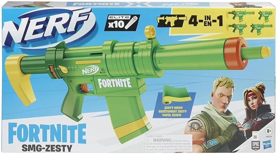 Amazon.co.jp: NERF Fortnite SMG-Zesty エリートダーツブラスター