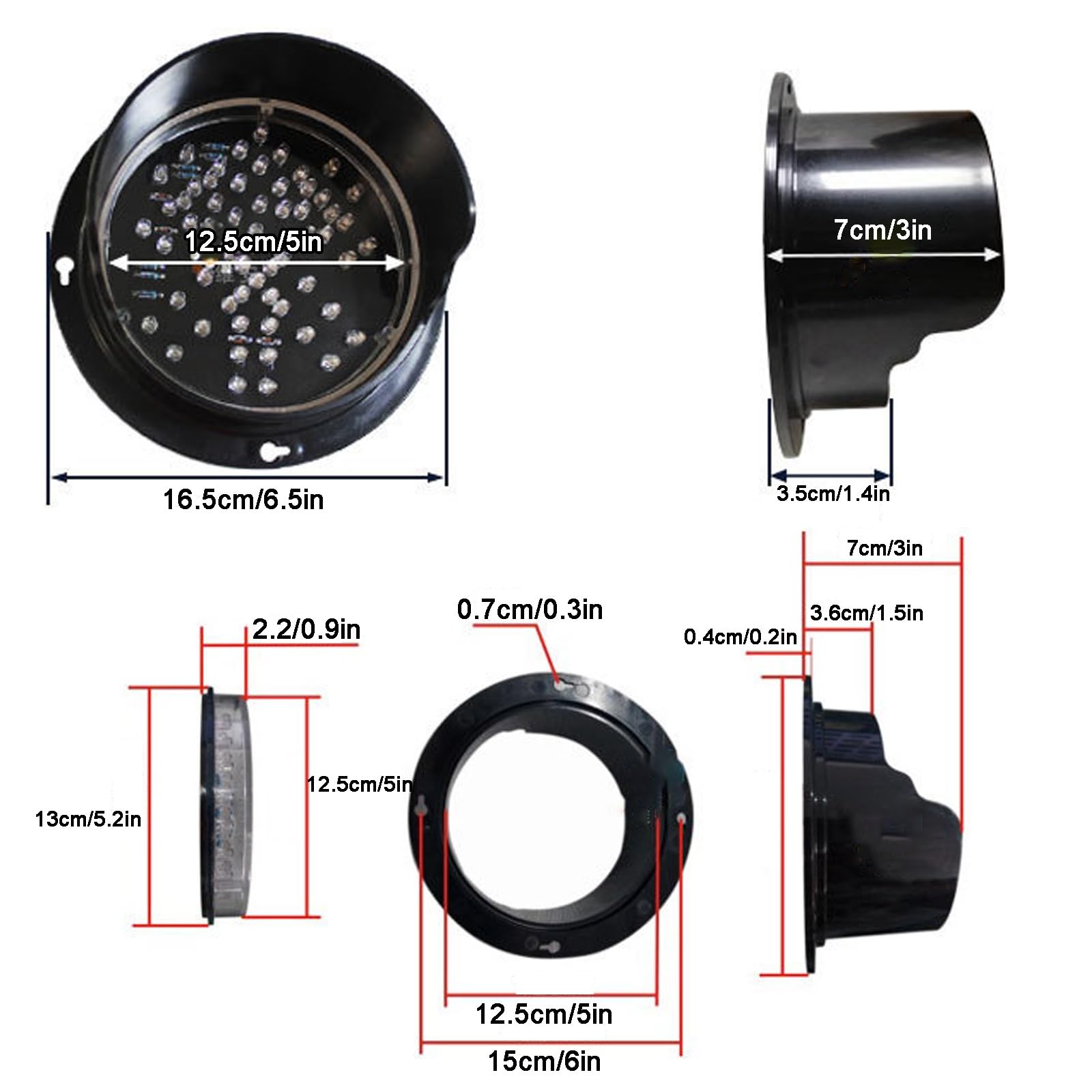 Amazon.co.jp: 信号機 本物、信号機125mm、赤いフォークと緑の矢印の
