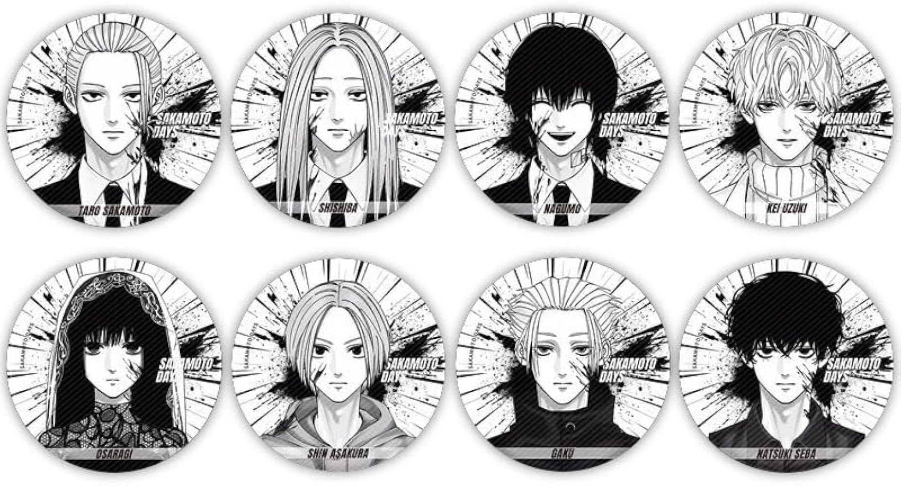 Amazon.co.jp: SAKAMOTO DAYS 缶バッジ ブローチ 58mm 坂本太郎 朝倉