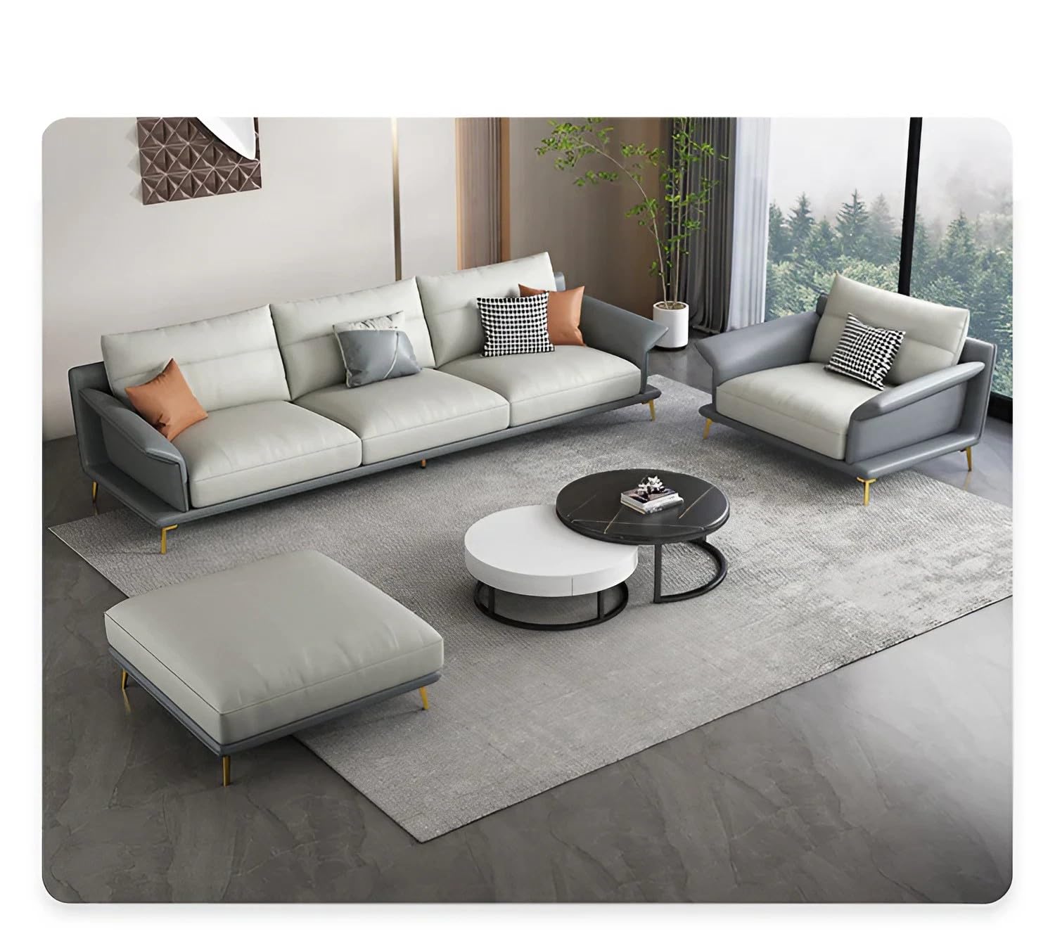 花様】ブラウン ソファ 花様】ブラウン ソファ 幅183cm] 3人掛けレザー