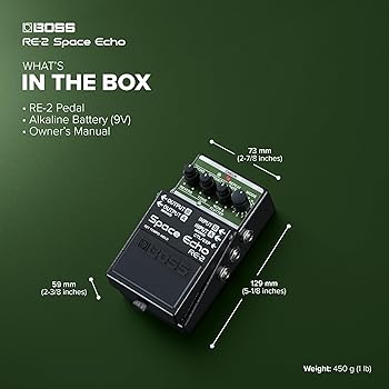 Amazon.com: BOSS RE-2 Space Echo | Tape Echo Delay Reverb Effects