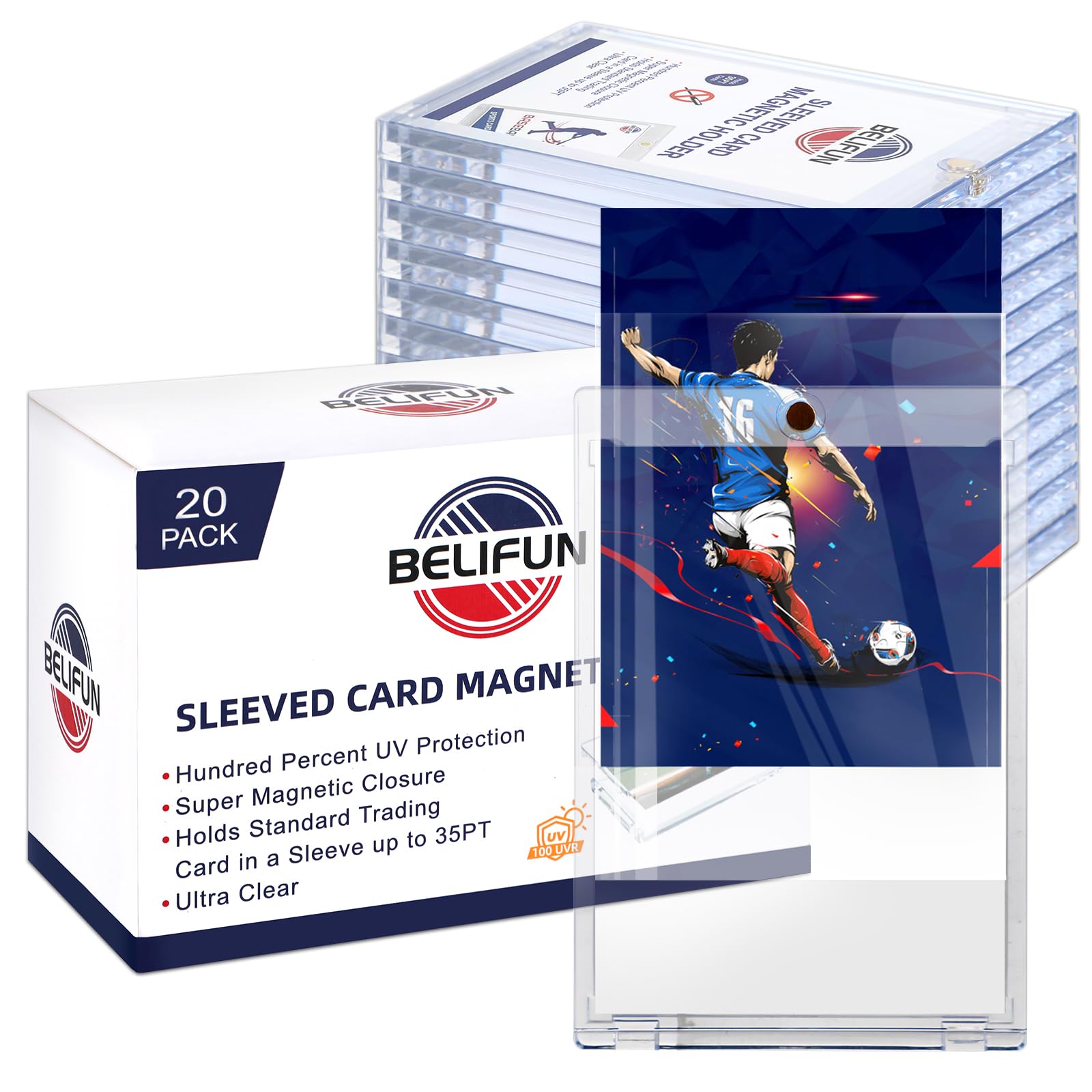Amazon.com: 20-Pack One Touch Sleeved-Card Magnetic-Holders - 35PT