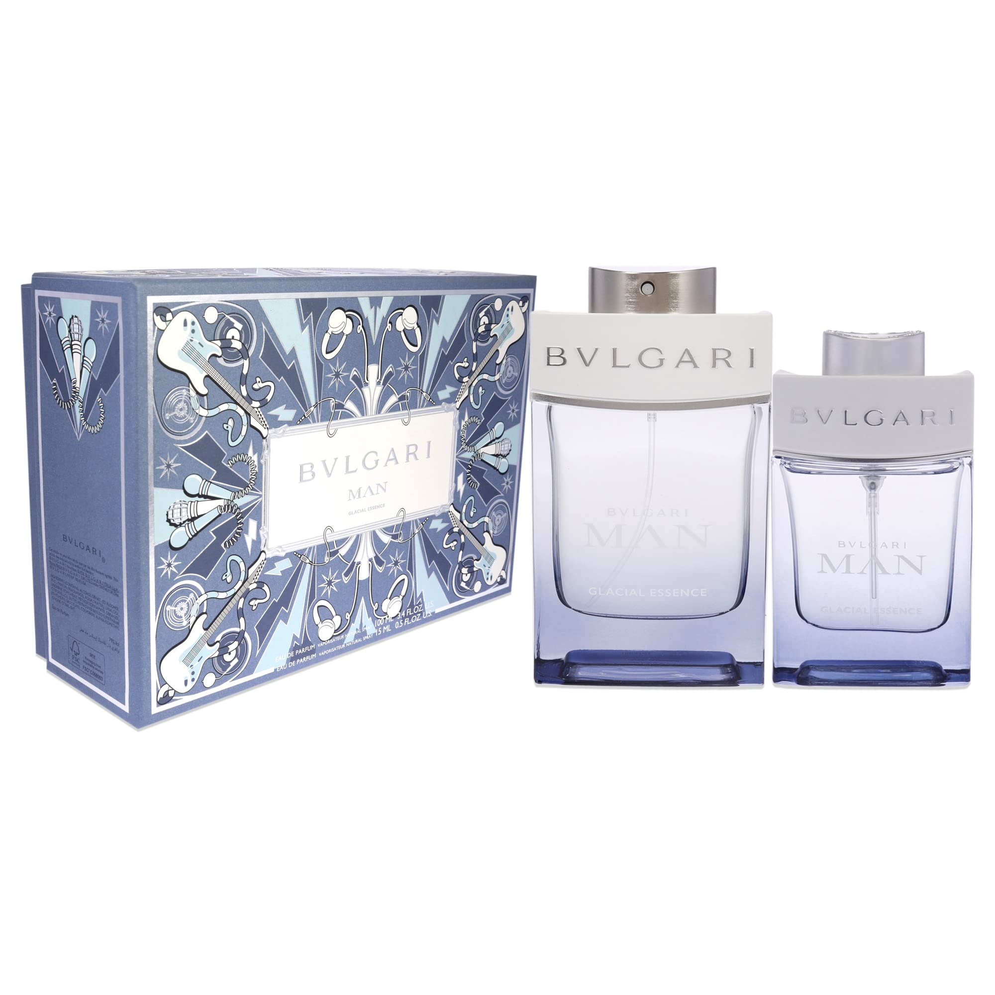 Amazon.com : Bvlgari Man Glacial Essence Men 3.4oz EDP Spray, 0.5