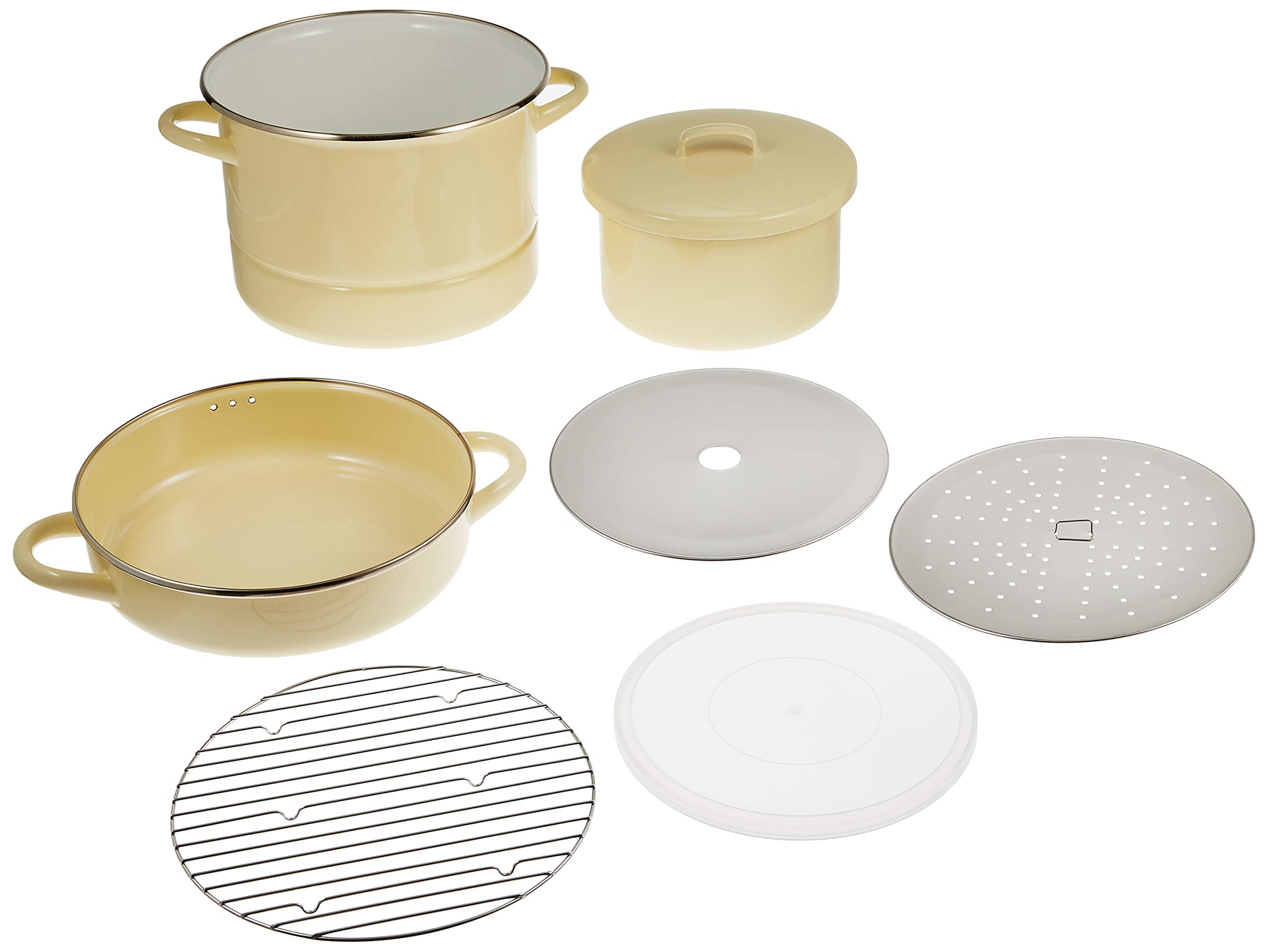 Amazon｜野田琺瑯 蒸気調理鍋 MIMOZA 日本製 JM-24｜両手鍋 オンライン通販