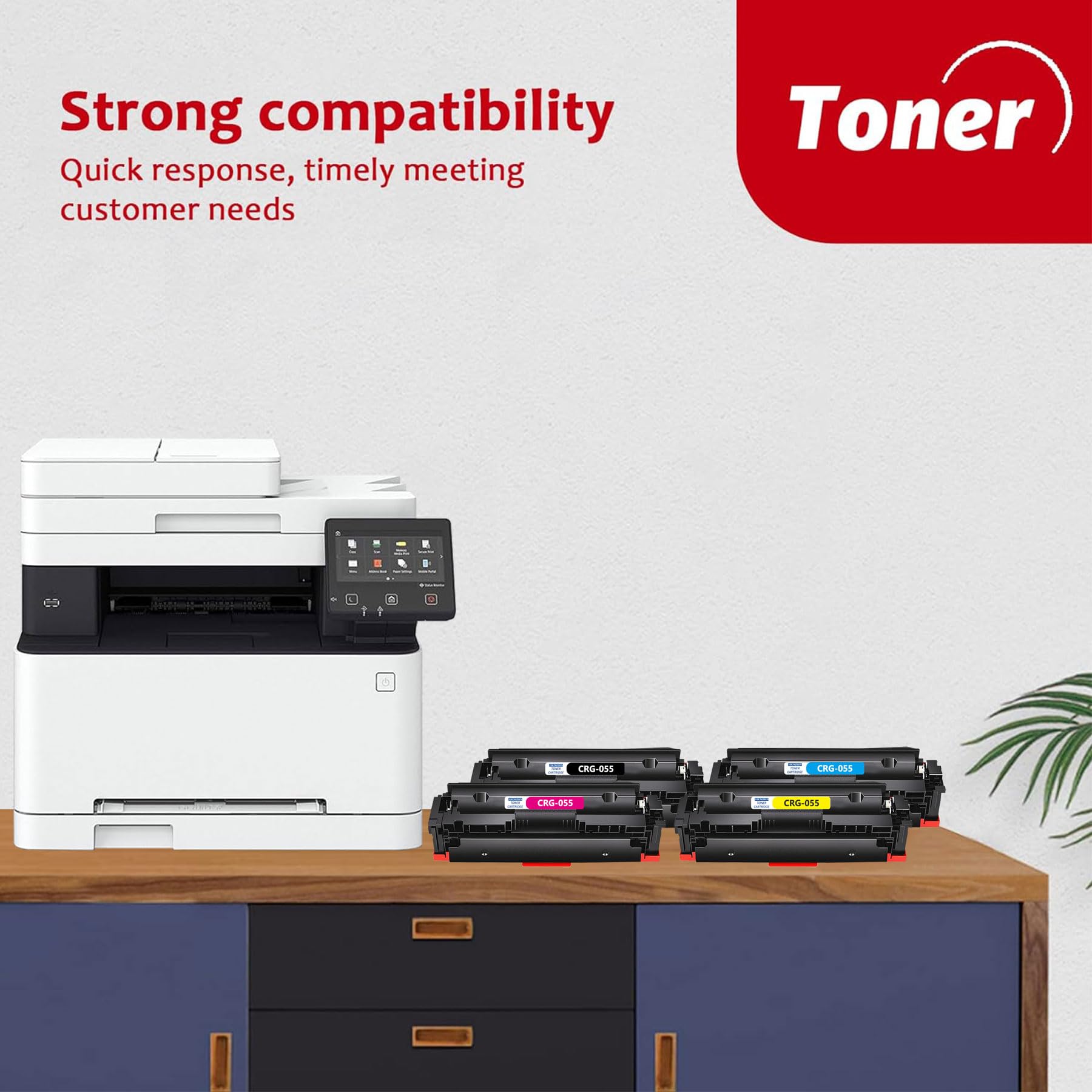 Amazon.com: 055 Toner Cartridge Set (4-Pack, Black, Cyan, Magenta