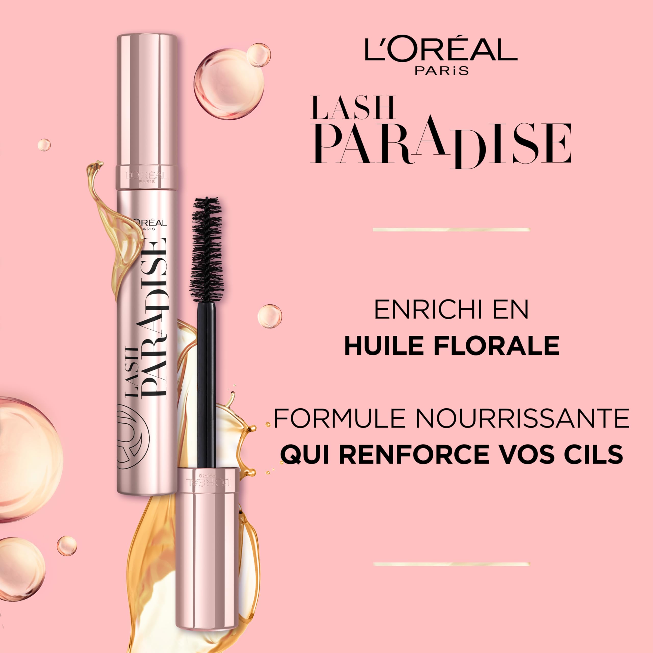 Amazon.com : L'Oreal Paris Paradise Mascara, Black Waterproof, 6.4