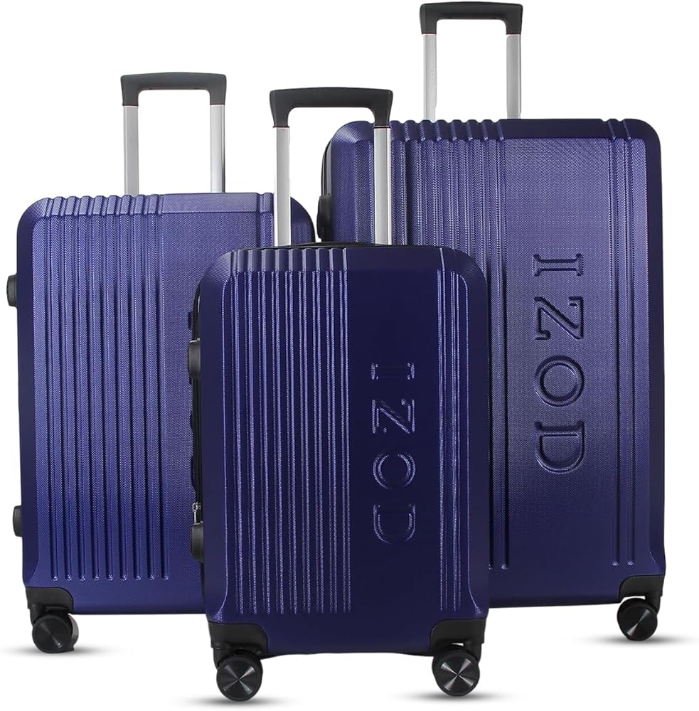 Amazon.com: IZOD Zane 3 Piece Expandable Hardside Luggage Set