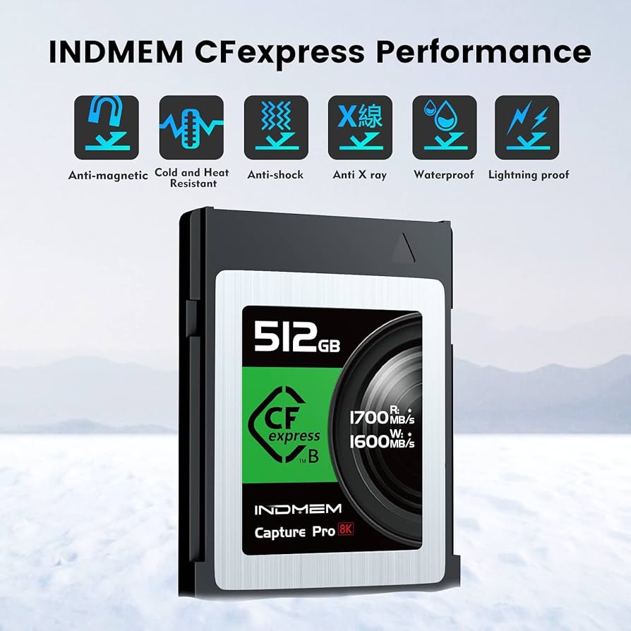 Amazon.com: 512GB CFexpress Type B Memory Card, Raw 8K Video