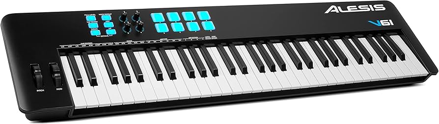 Amazon | Alesis USB MIDIキーボードコントローラー61鍵ベロシティ対応