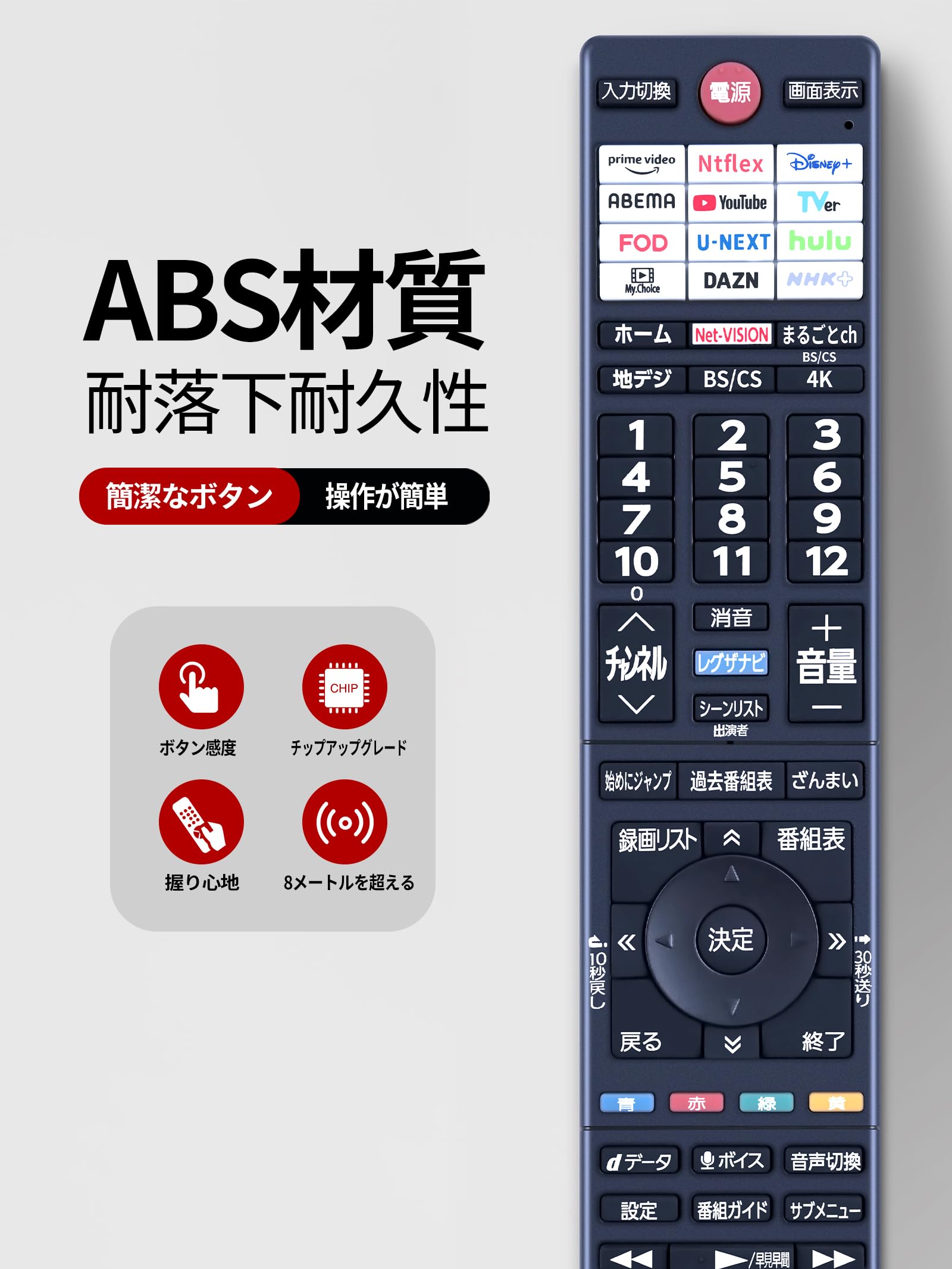 Amazon | テレビ用音声リモコン CT-90504 for Toshiba 東芝 REGZA
