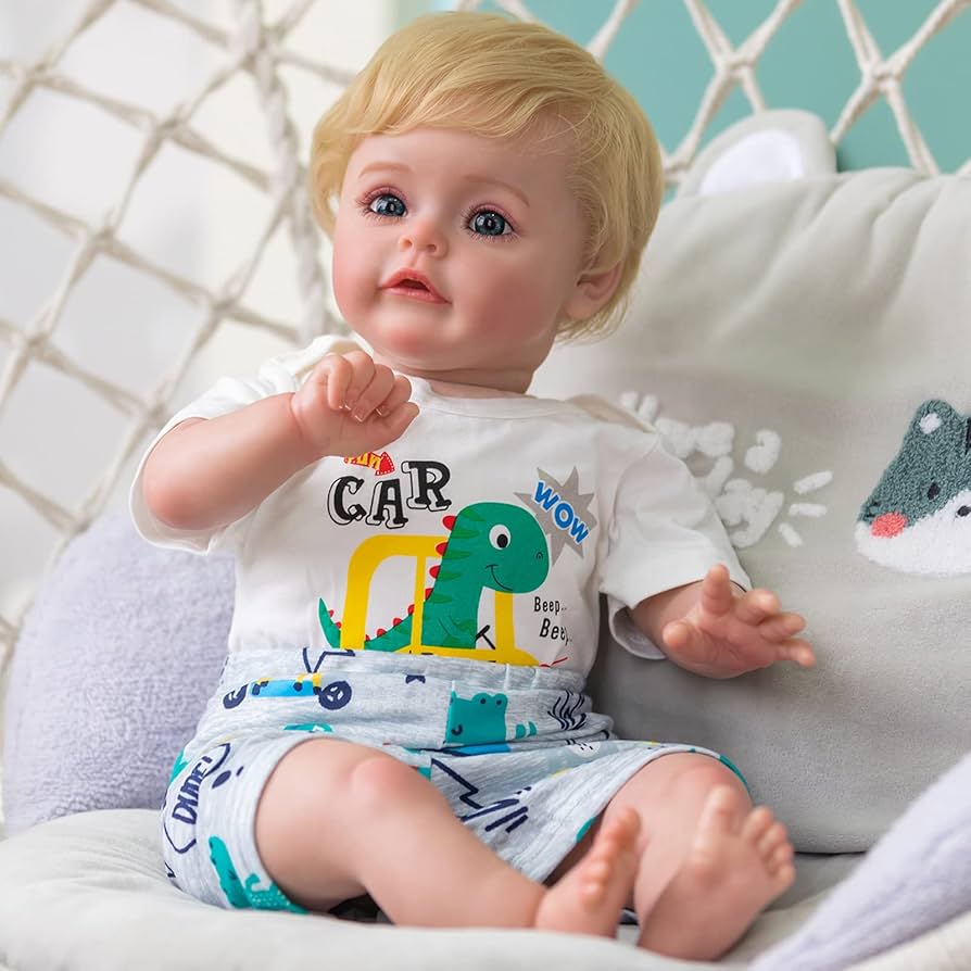 Amazon.co.jp: 24インチブロンドの髪男の子リボーンドール 60cm