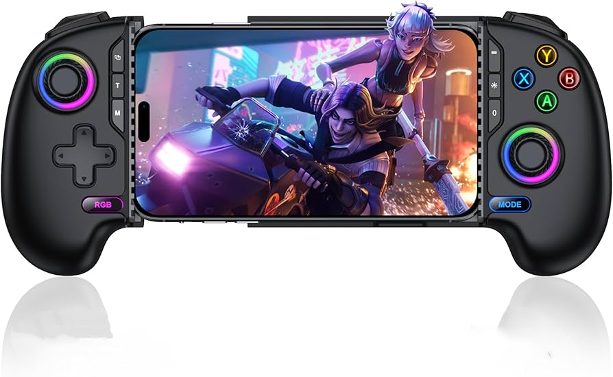 Amazon.co.jp: スマホ コントローラー 6色RGBライト 光る ワイヤレス