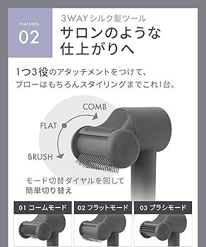 Amazon | SALONIA サロニア スムースシャインスマートドライヤー