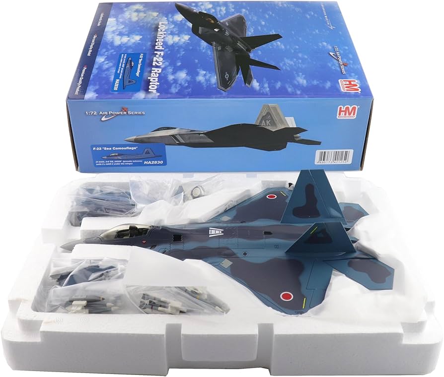 Amazon.co.jp: HOBBY MASTER 1/72 F-22 ラプター 航空自衛隊 想定塗装