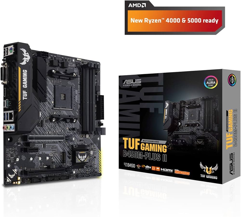 Amazon | ASUS TUF Gaming B450M-PLUS II Micro ATX マザーボード AMD