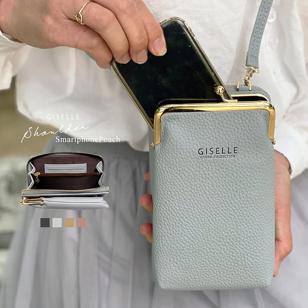 Amazon.co.jp: [ジゼル] スマホショルダー スマホポーチ レディース