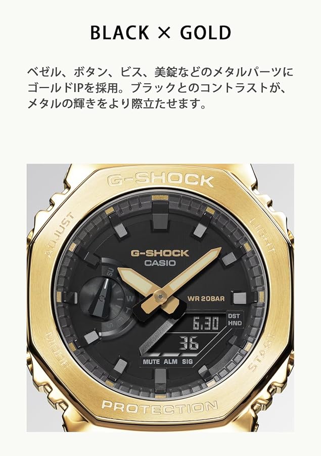 Casio GM-2100G-1A9JF [G-Shock Black and Gold Model] Watch Shipped