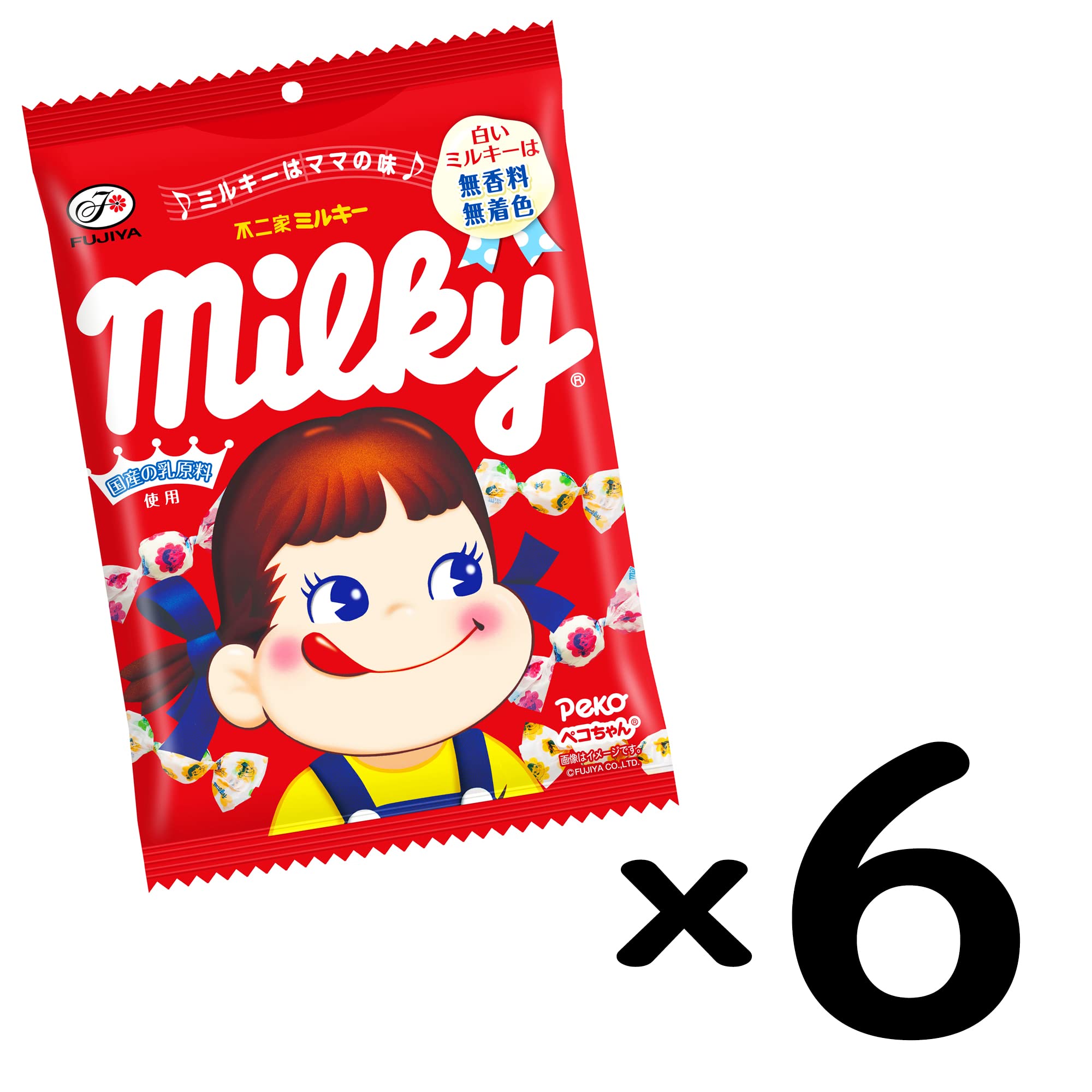 Amazon.co.jp: 不二家 ミルキー袋 108g×6袋 : 食品・飲料・お酒