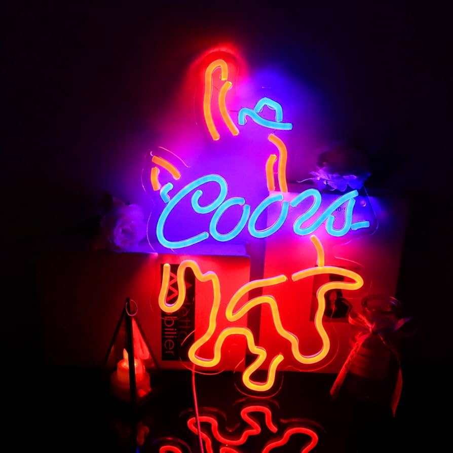 Pinlangdou Cors Neon Signs Coor for Wall Decor Neon Wyoming Led