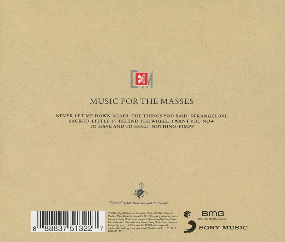 Depeche Mode, -, Depeche Mode, - Music for the Masses Depeche Mode