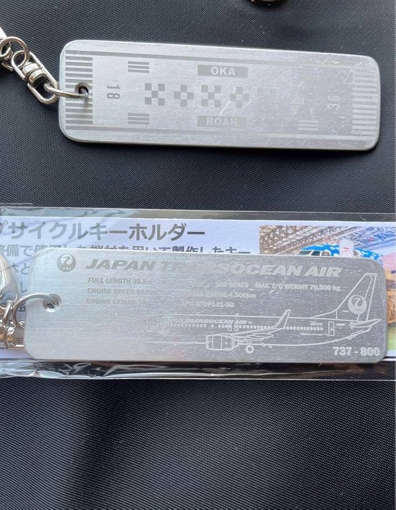 Amazon.co.jp: JTA機内アップサイクルキーホルダー未 飛行機 JAL