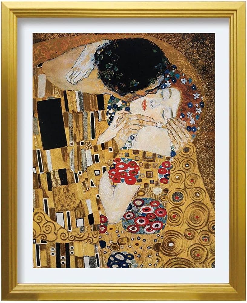 Amazon.co.jp: 絵画 グスタフ クリムト ザ キス(S) インテリア