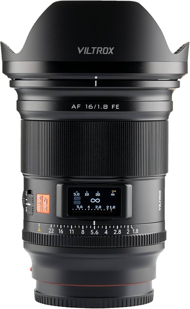 Amazon.com : VILTROX AF 16mm f/1.8 FE Lens for Sony, LCD Screen