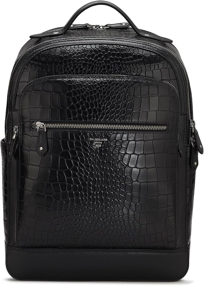 Buy Da Milano Genuine Leather Black Mens Backpack at Amazon.in