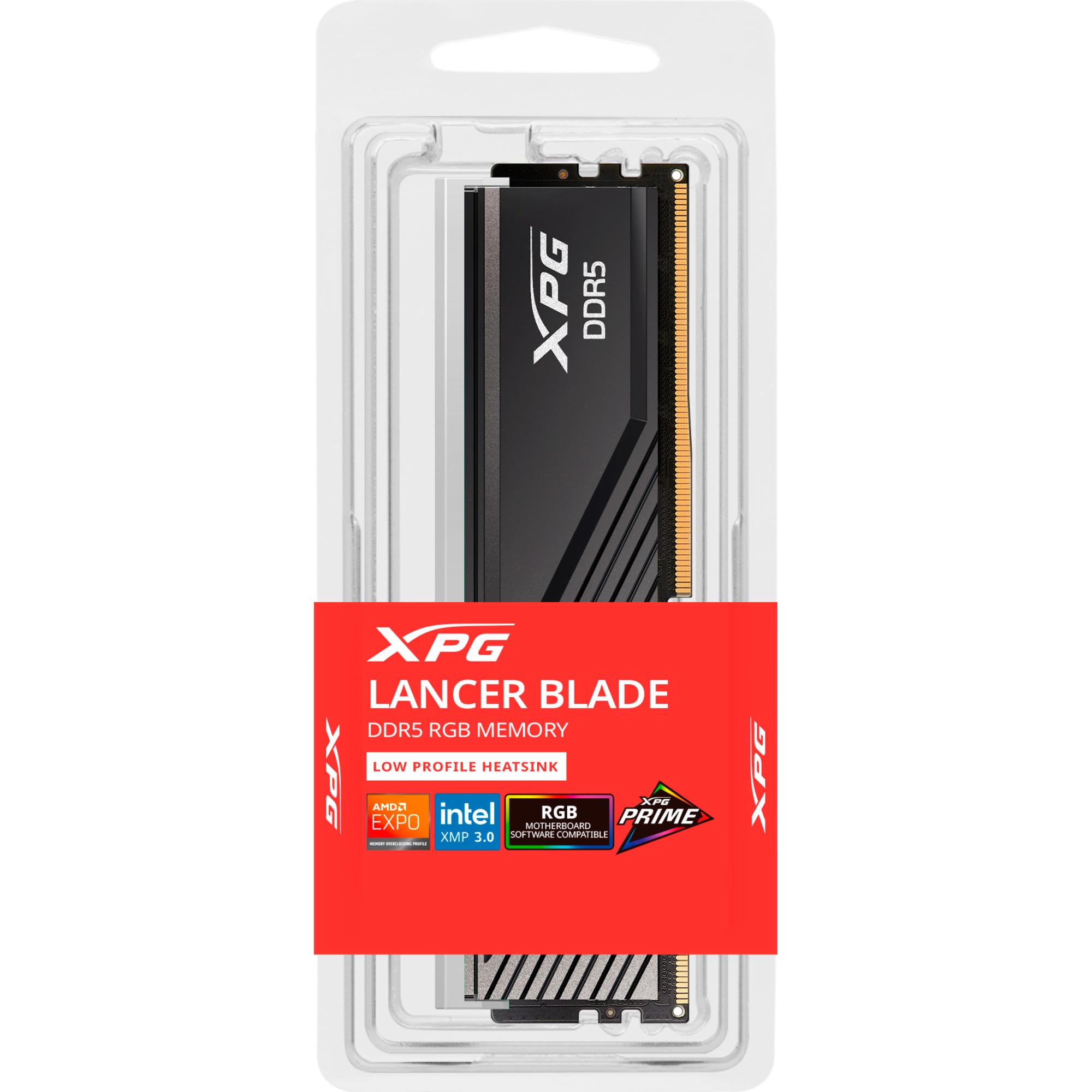 XPG DDR5 RAM Memory 16GB 6000MT/s Lancer Blade RGB Trigger Black