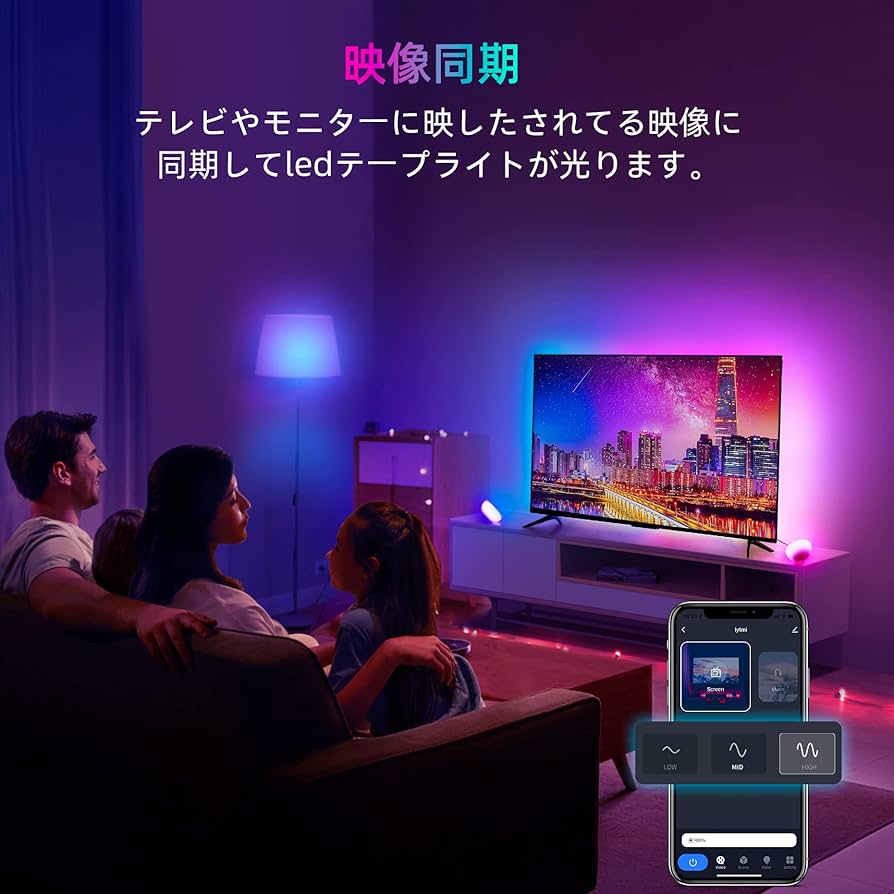 Amazon.co.jp: Lytmi HDMI Sync Box & LEDテープライトセット 映像