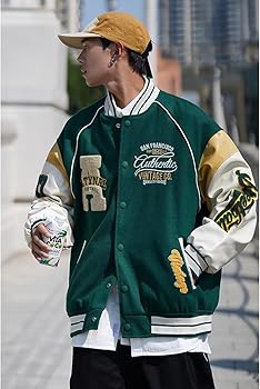 Amazon | [D.IIZOO] スタジャン メンズ ゆったり スタジアムジャケット