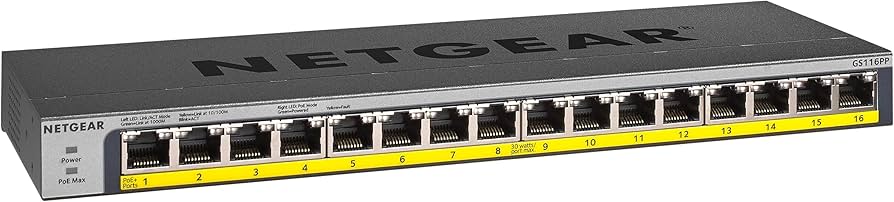 Amazon.com: NETGEAR 16-Port Gigabit Ethernet Unmanaged PoE Switch