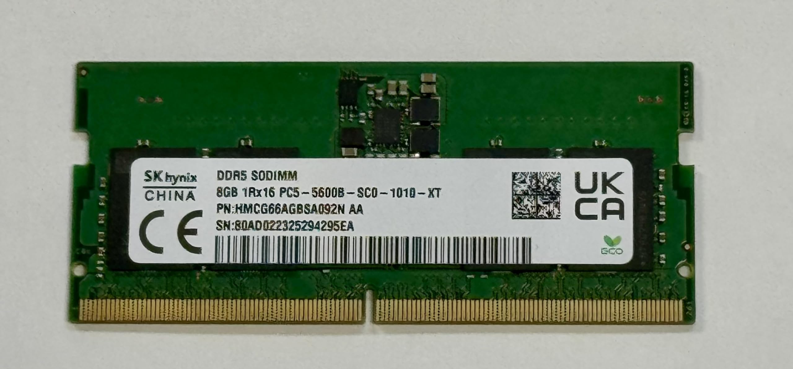 SK-Hynix 8GB DDR5 5600MHz SODIMM PC5-5600B-SC0 1Rx16 1.1V SO-DIMM