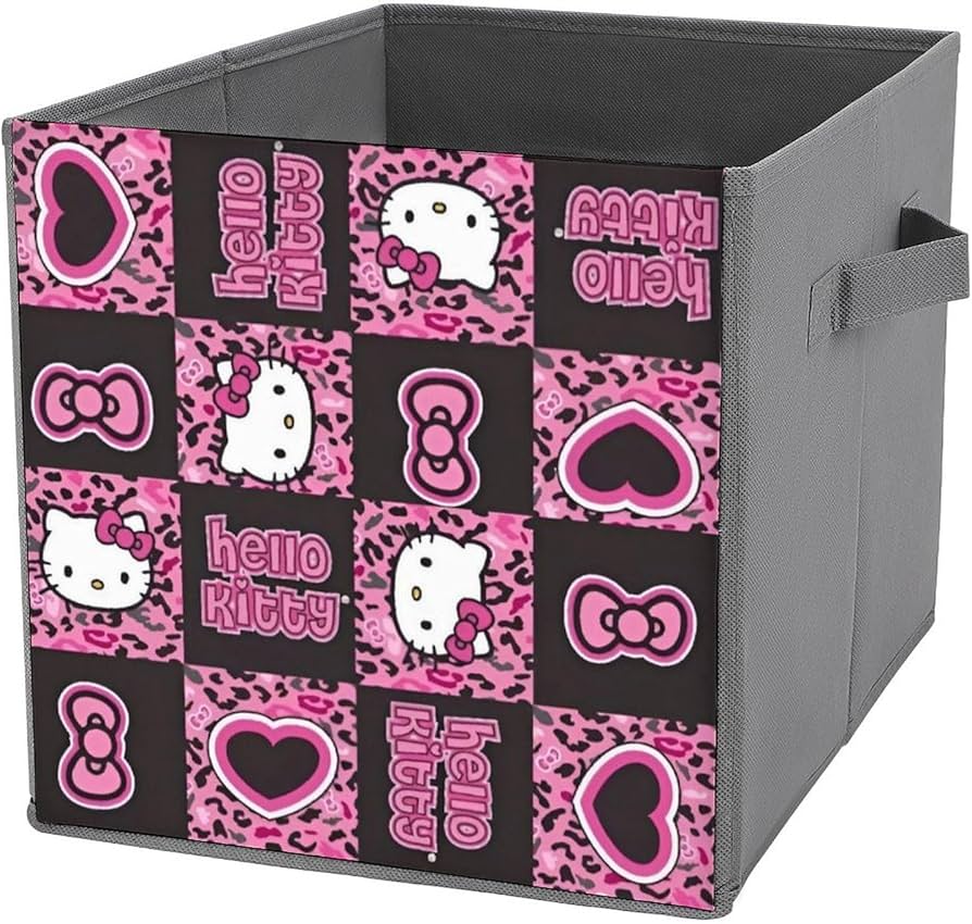 Amazon｜ハローキティ ヒョウ柄 収納ボックス 収納ケース 整理用